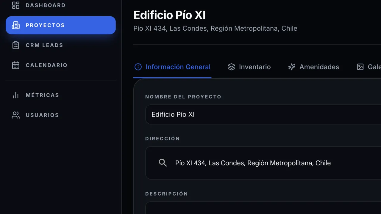 Panel del equipo comercial